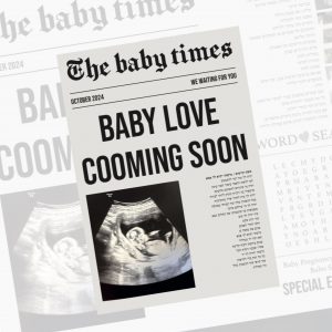 עיתון היריון לצילומים baby coming soon
